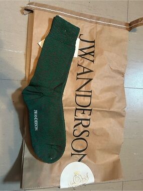 J.W. Anderson Forest Green Marled Crew Sock